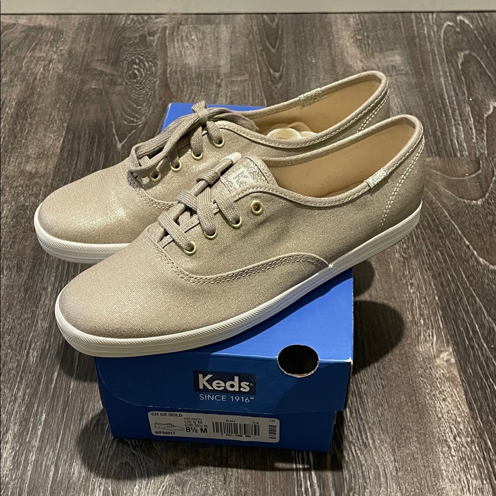 Keds New Shimmering Gold Sneakers